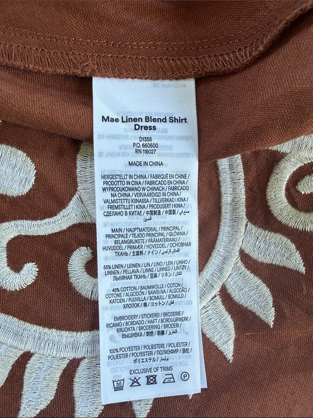Boden Mae Linen Blend Shirt Dress - Picture 6 of 16